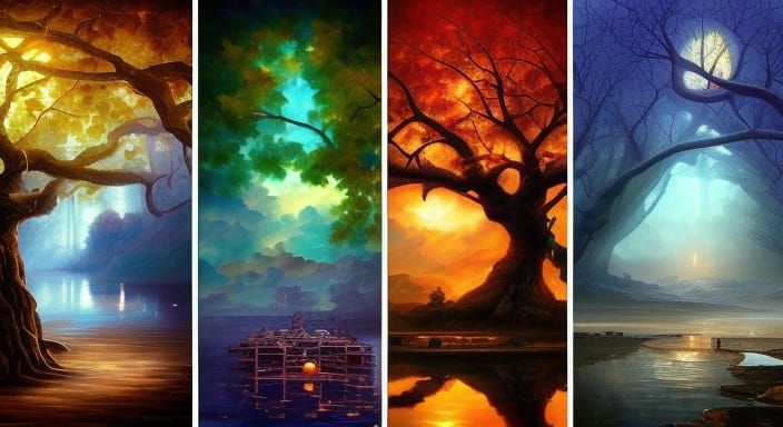 Seasonal Quadtych  by @Shywolf