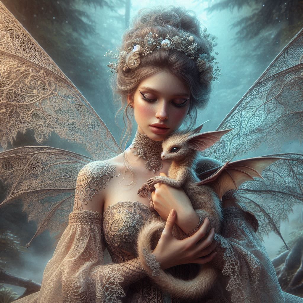 Fairy and pet Dragon
