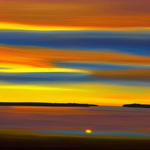 Sunset over the bay