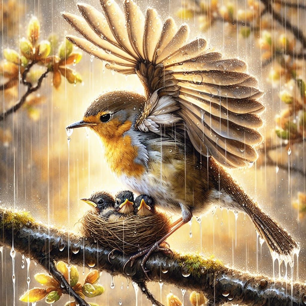 A devoted robin  by @Jarka Carta