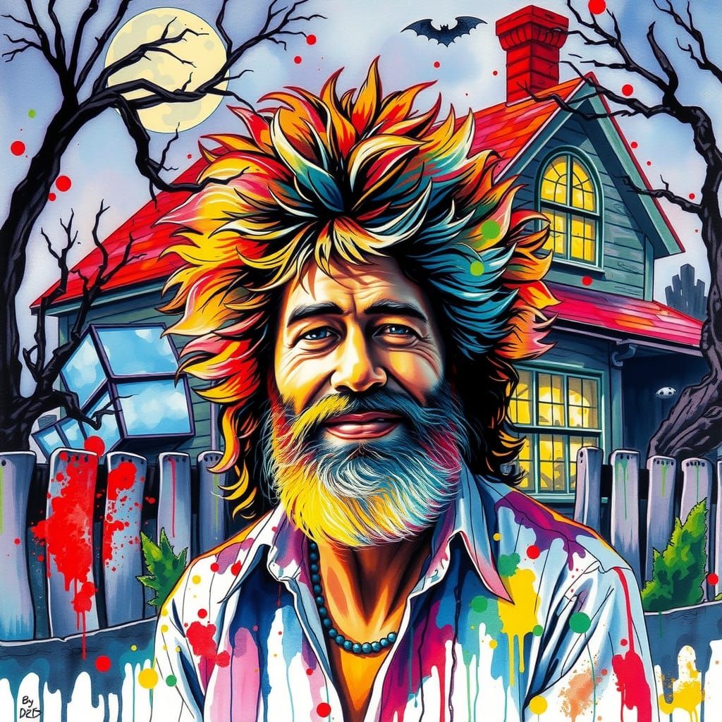 1970s version where Bob is a Hippie in a Haunted house.