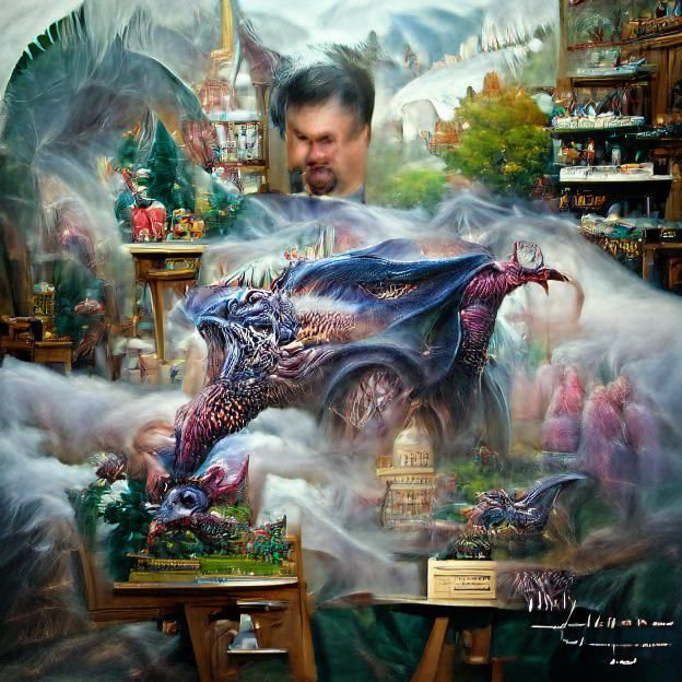 Slay the dragon sinister by Greg Rutkowski ethereal fantasy ...