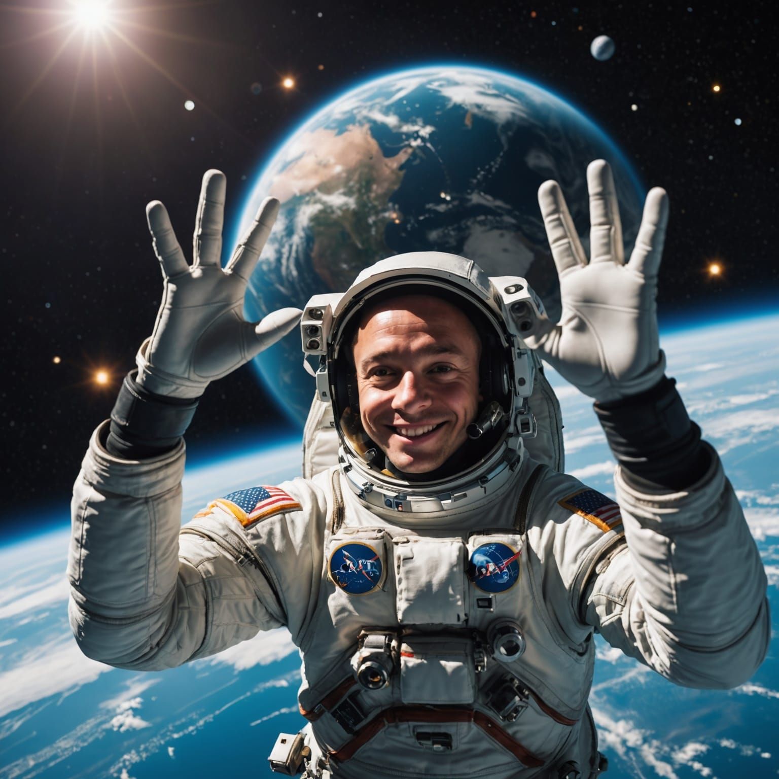 Astronaut Photobombed by Alien in Space