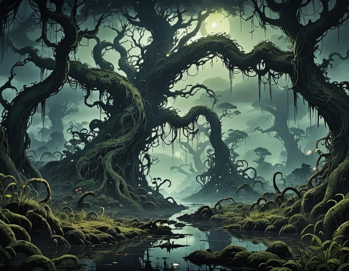 The Wyrmwood Abyss AI Generated Artwork NightCafe Creator