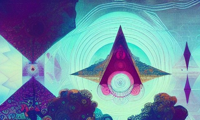 Intricate Sacred Geometry Matte Painting