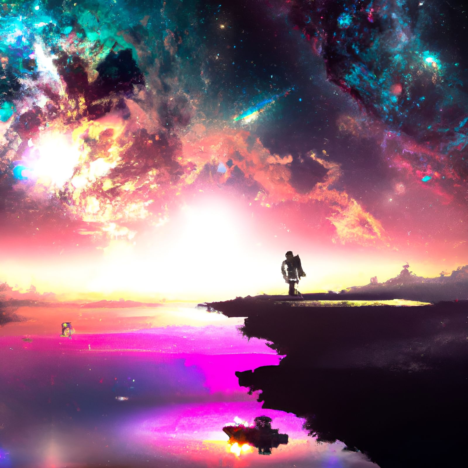 Challenge: Night Sky - Nebula Horizon  by @GammaStrobe