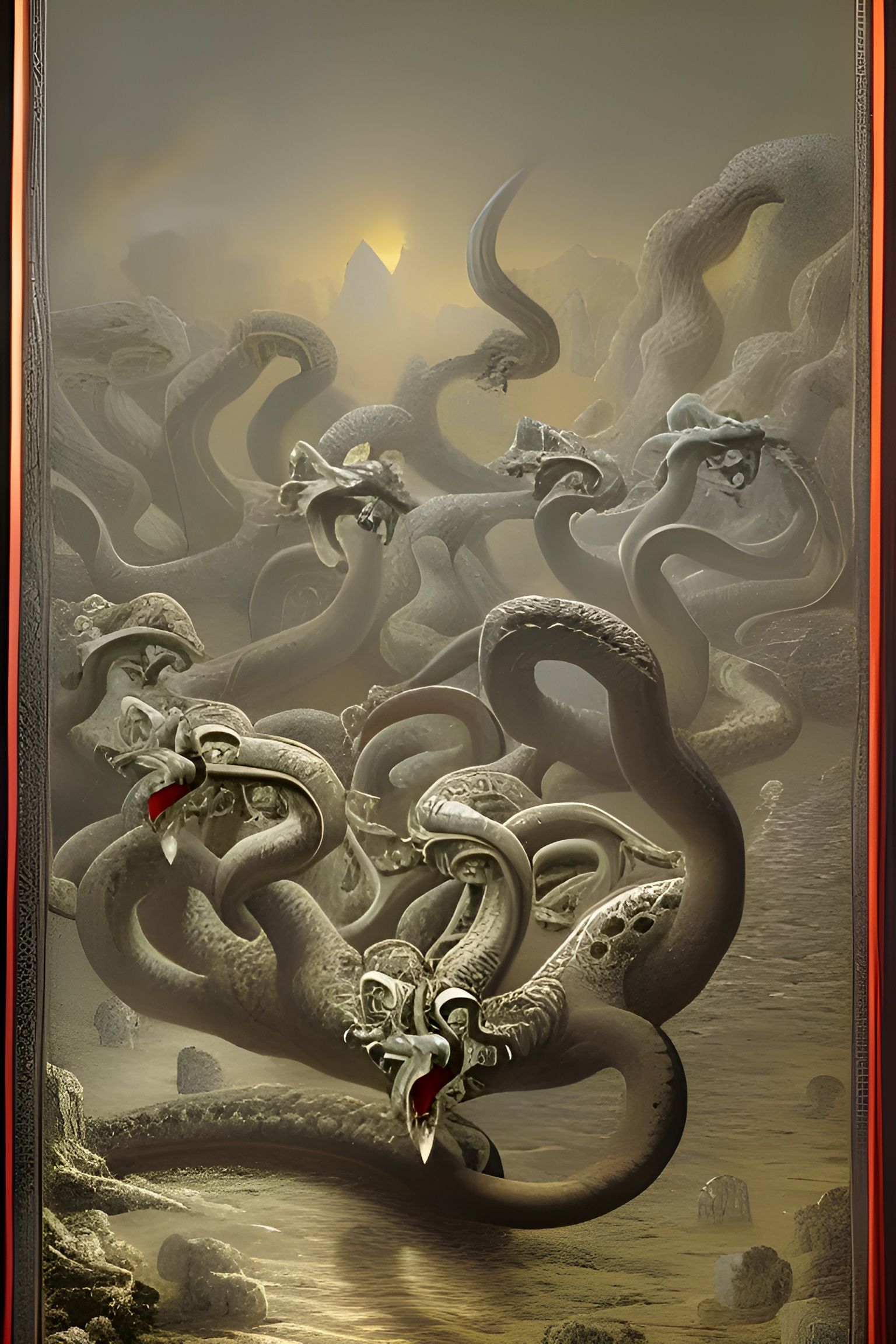 Slithery hydra's failed portrait