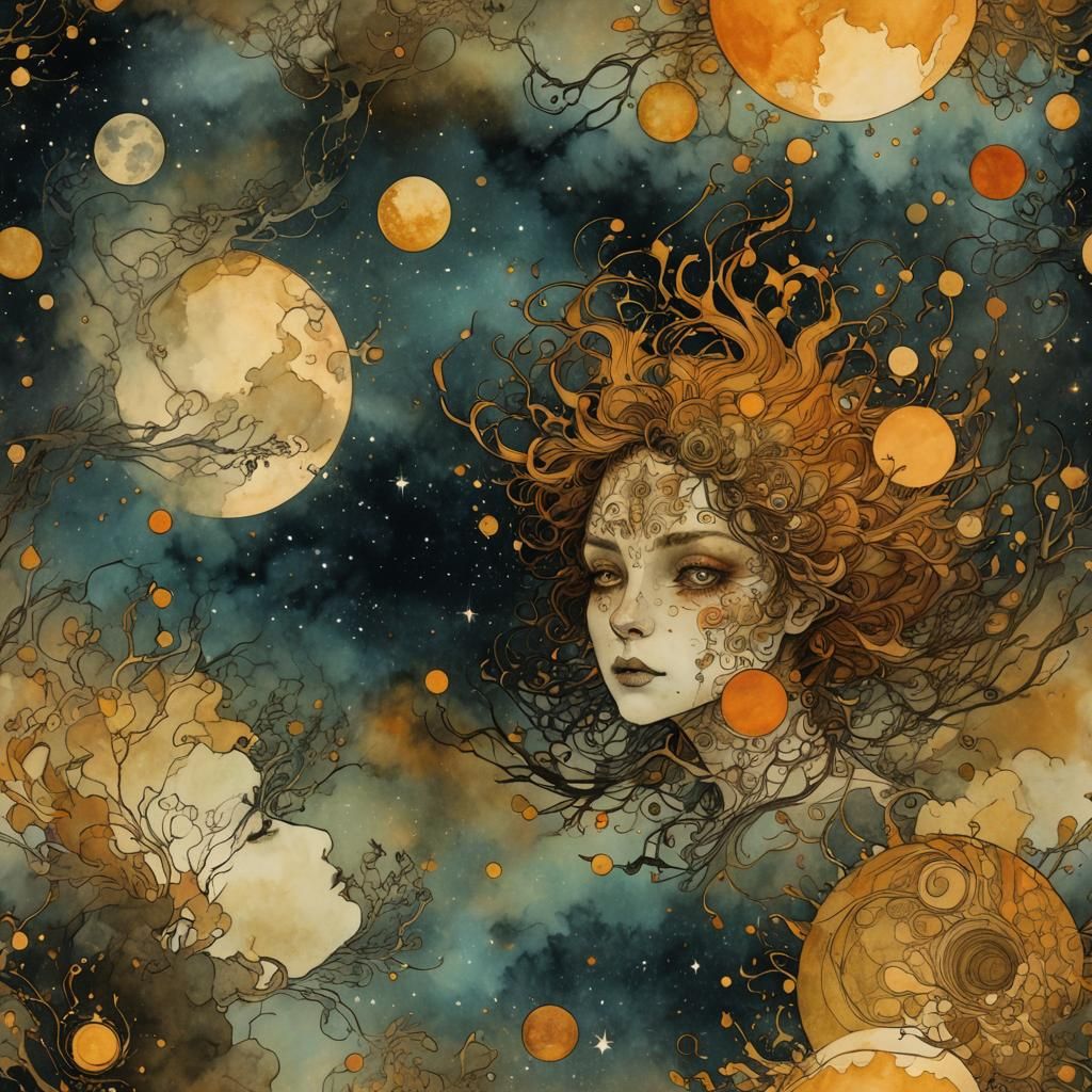 Floating in outer space, Arthur rackham and Paul barson and Paul ...