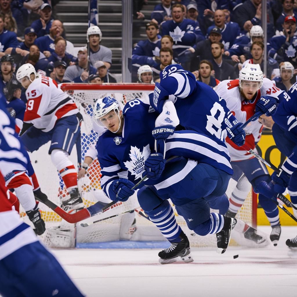 The Toronto Maple Leafs in action - AI Generated Artwork - NightCafe ...