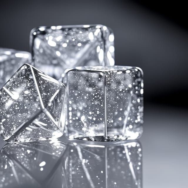 Clear crystal dice