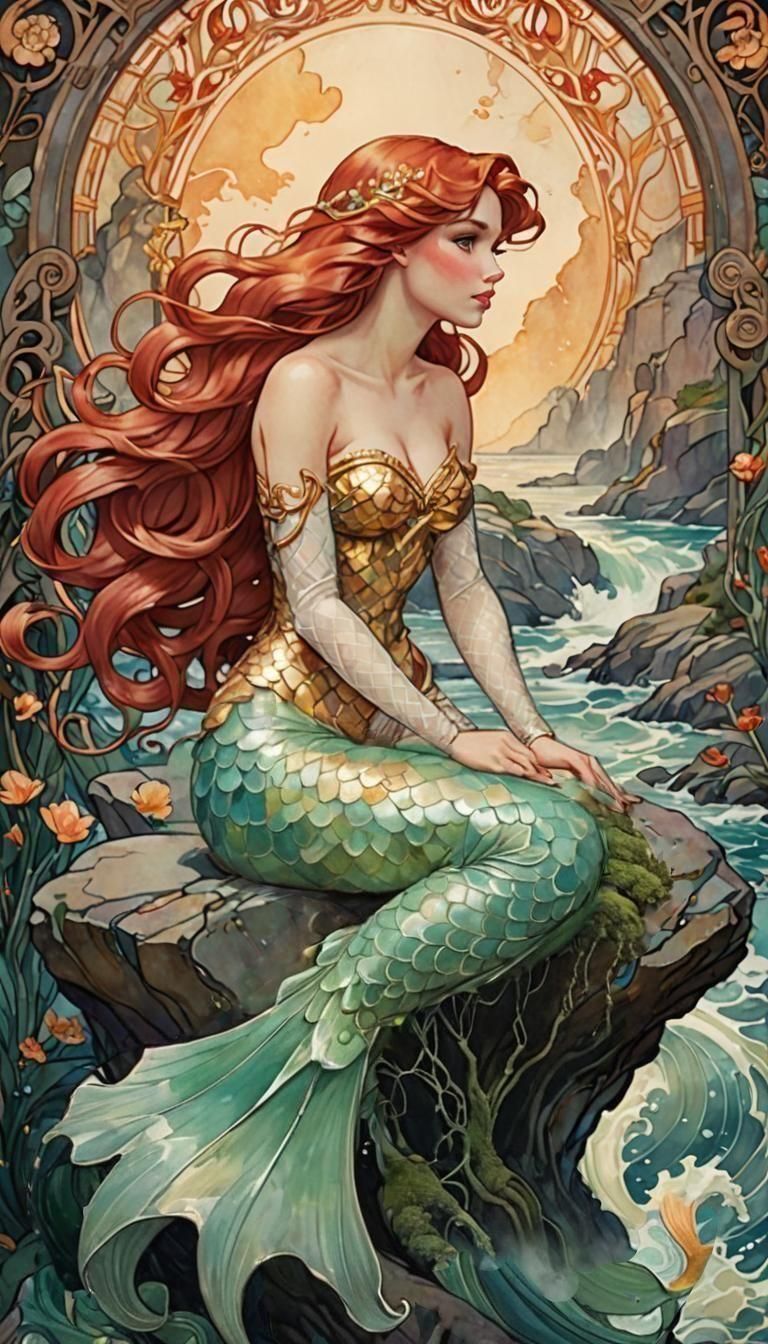 The little mermaid card 