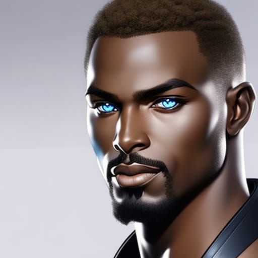 Beautiful  Black man, with  long curly blonde stylishly cut ...