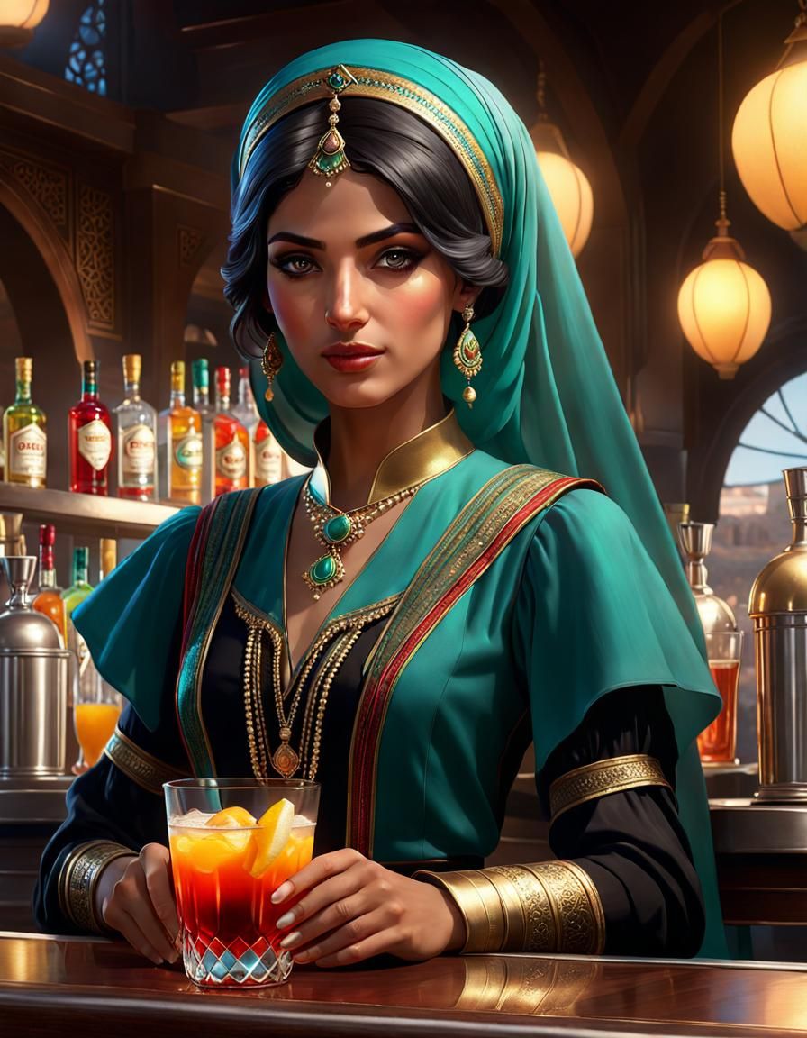 حليمة النادلة (Halima the waitress) | 🇵🇸 bartender (Real C...