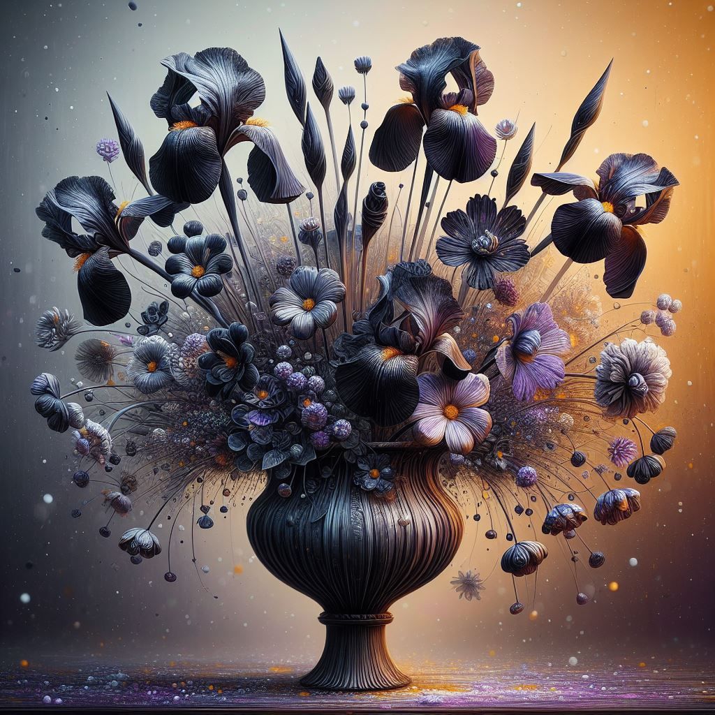Black Irises & Daisies, Symbolise Rebellion, Hope & Resistan...