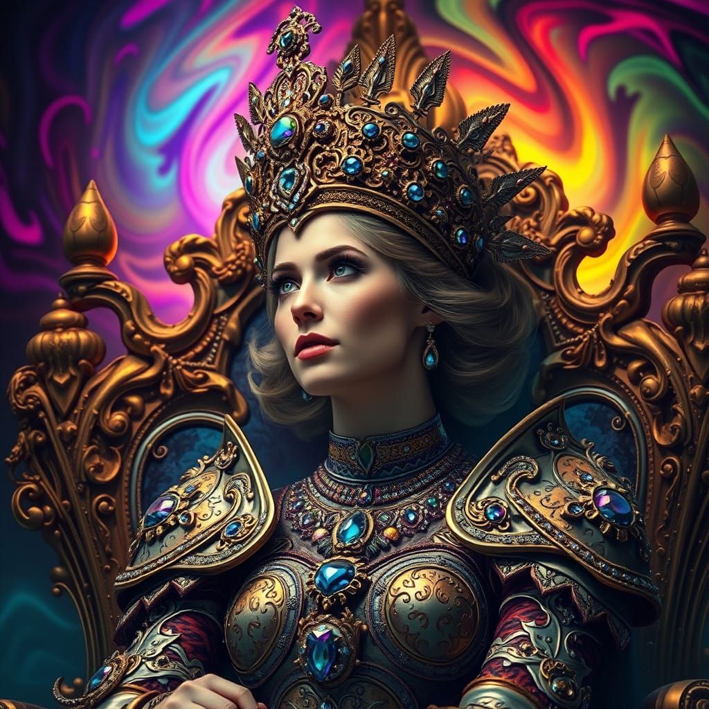 Regal Woman Lost in Thought