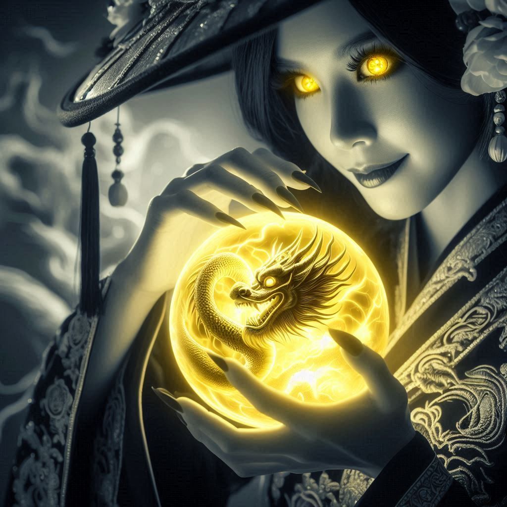 Mystical dragon lady by artist DOOFY