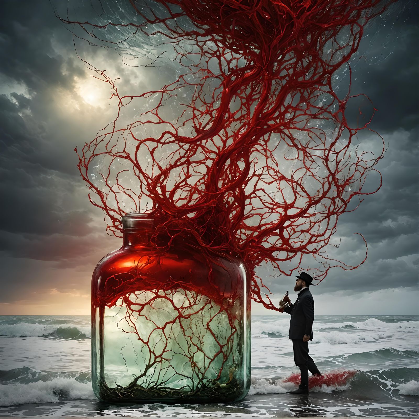 "Message In A Bottle" - Upscaled.
I think I still like the o...