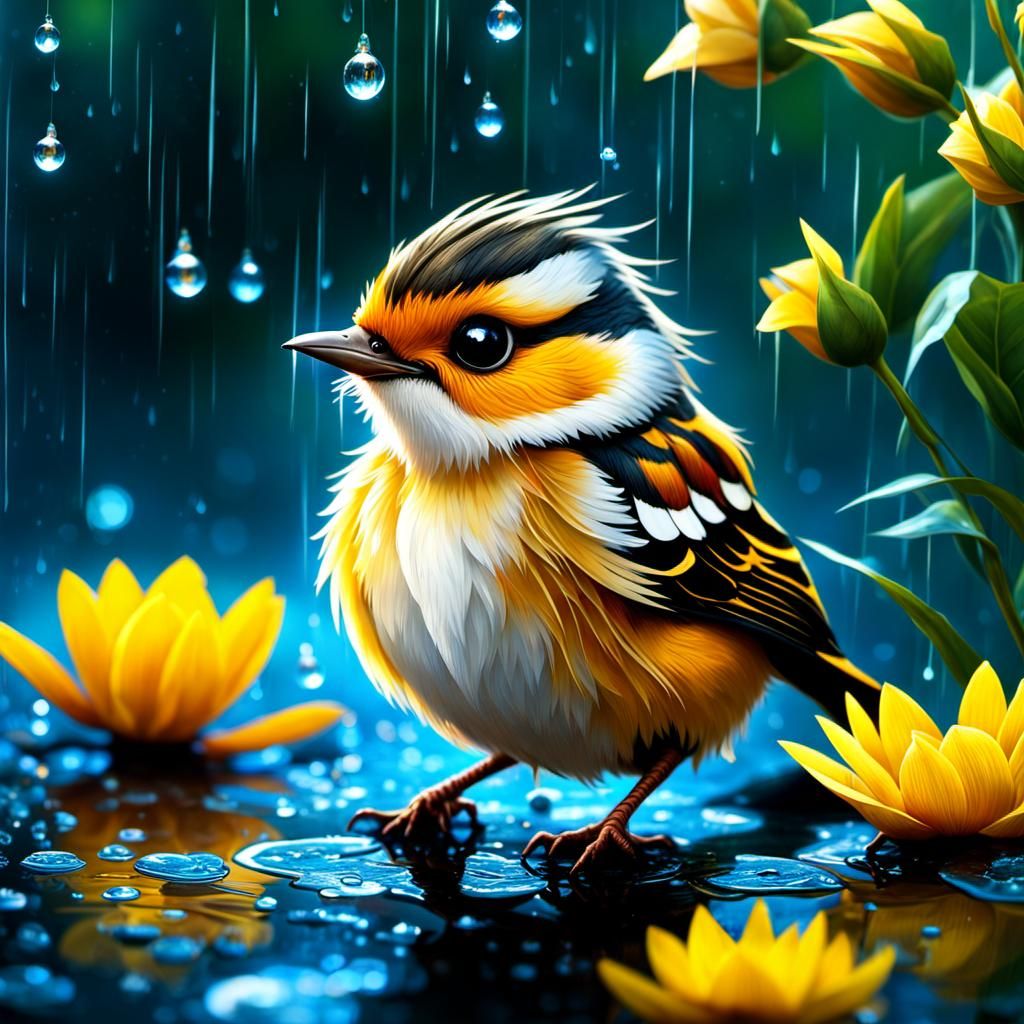 Baby Goldfinch  by @Helix