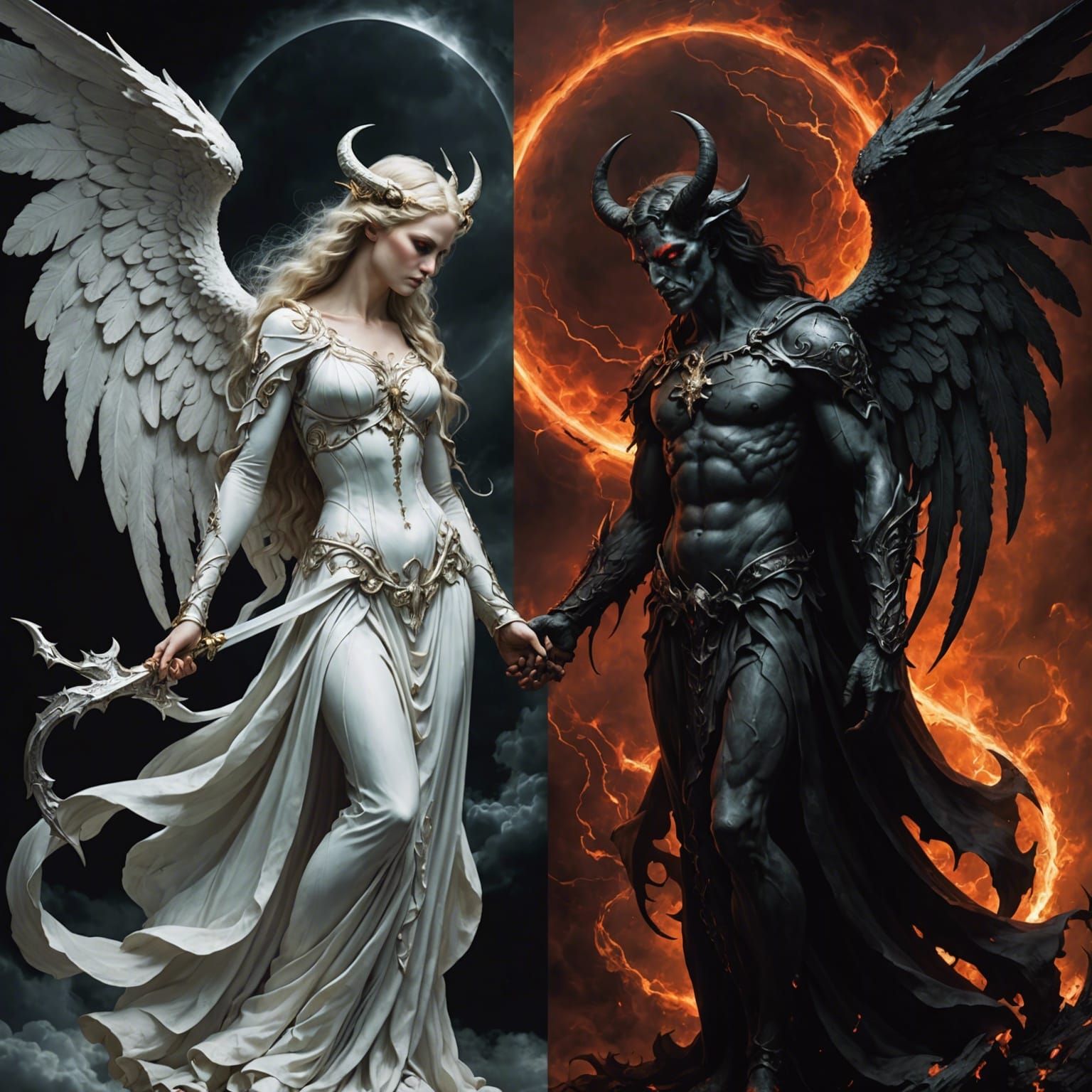Duality good and evil  by @Andrachiel
