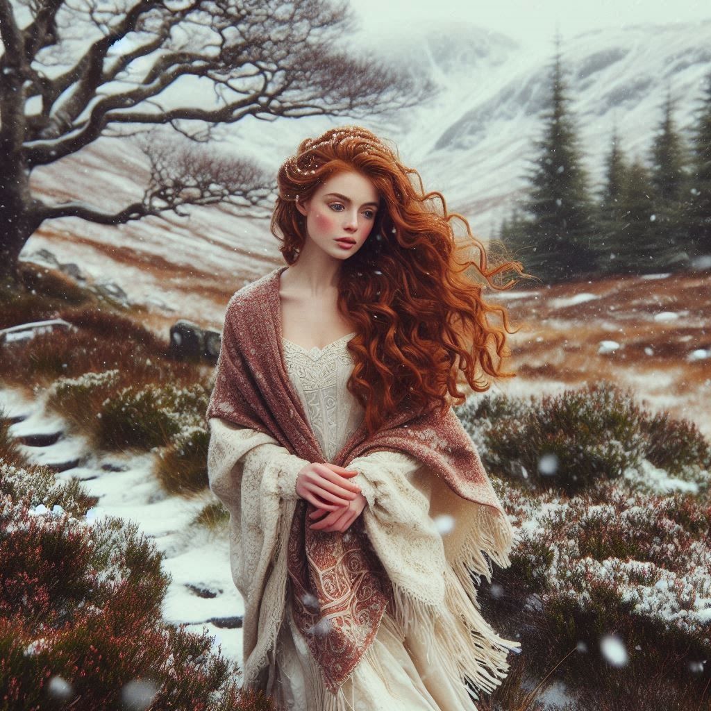 Lost in thoughts, not noticing the snow...