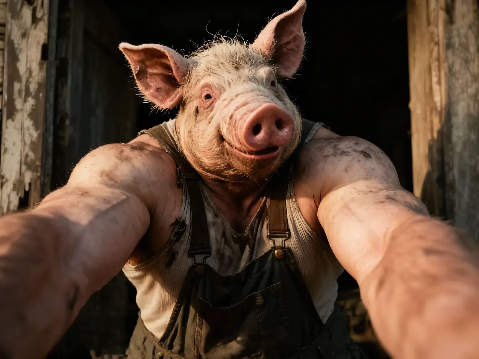 Vincent makes a selfie (Pigman of Vermont)