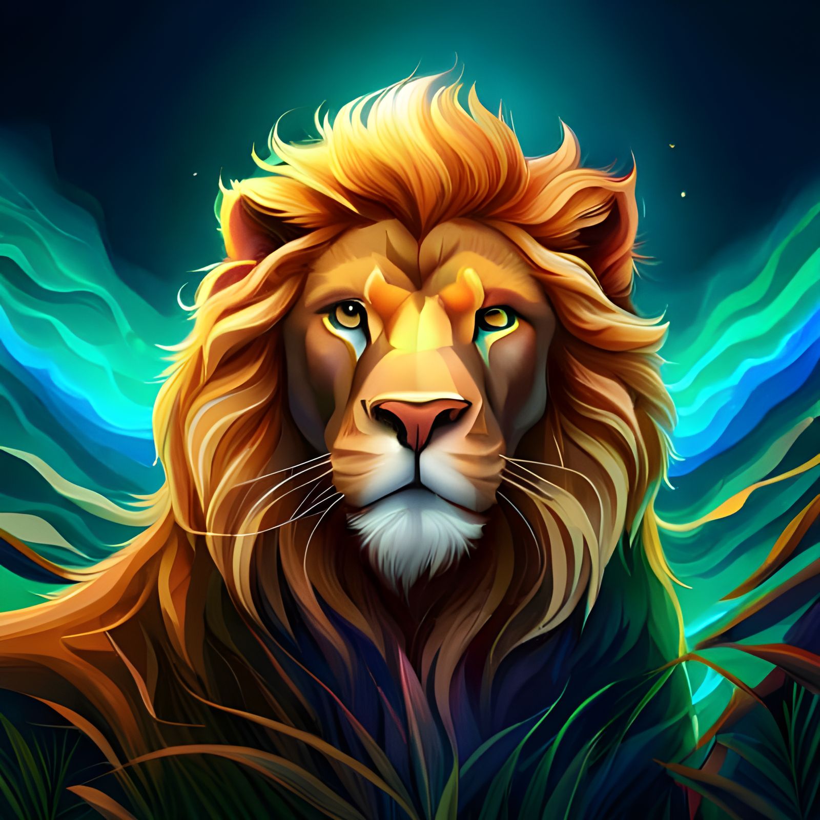 Majestic Lion  by @Persian Digital Art