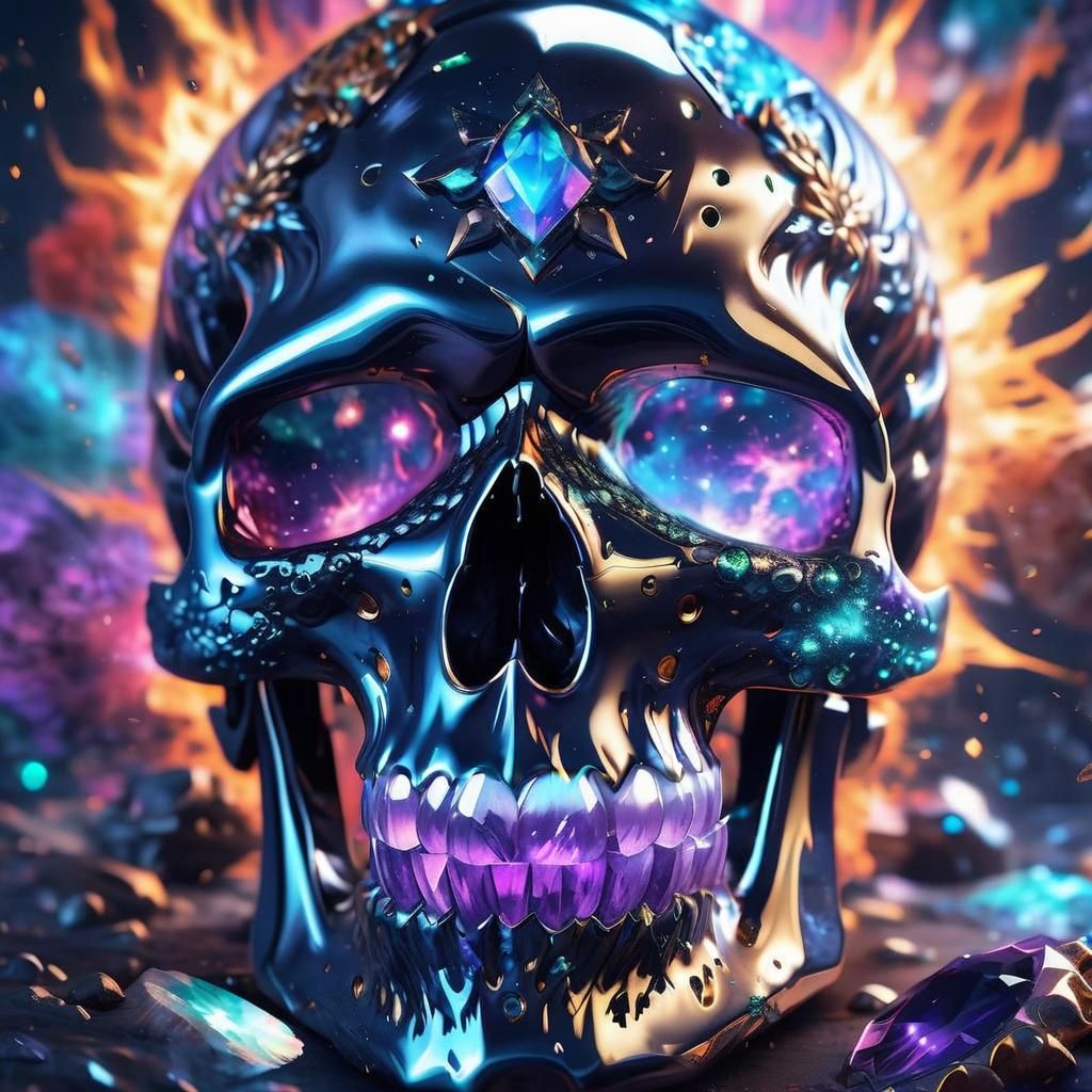 Glowing Crystalline Skull