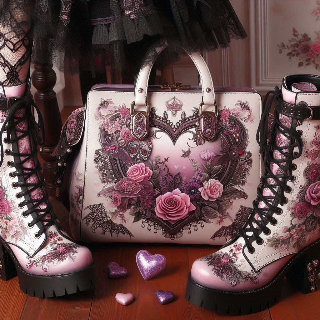 Valentines bag and boots