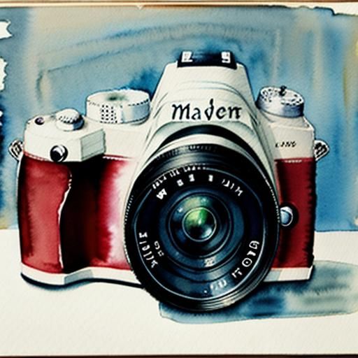 Watercolor camera pictures