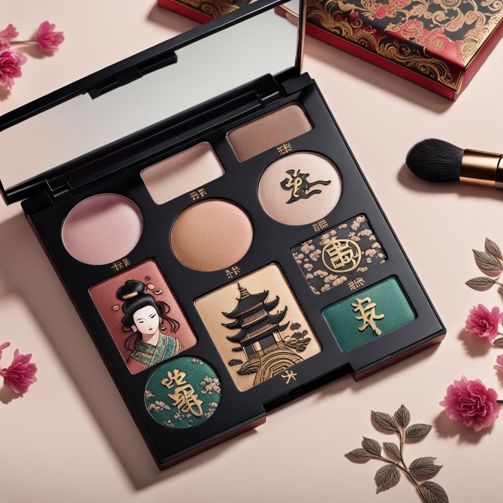 An eyeshadow palette with chinese motives - AI Generated Artwork ...