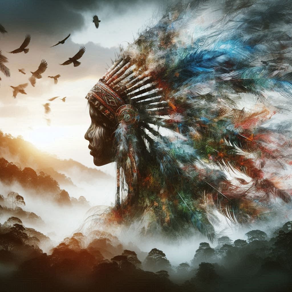 double exposure beautiful fantasy portrait landscape..