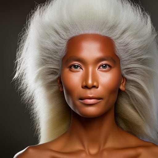 Fairy woman with coconut hair AI Generated Artwork NightCafe Creator