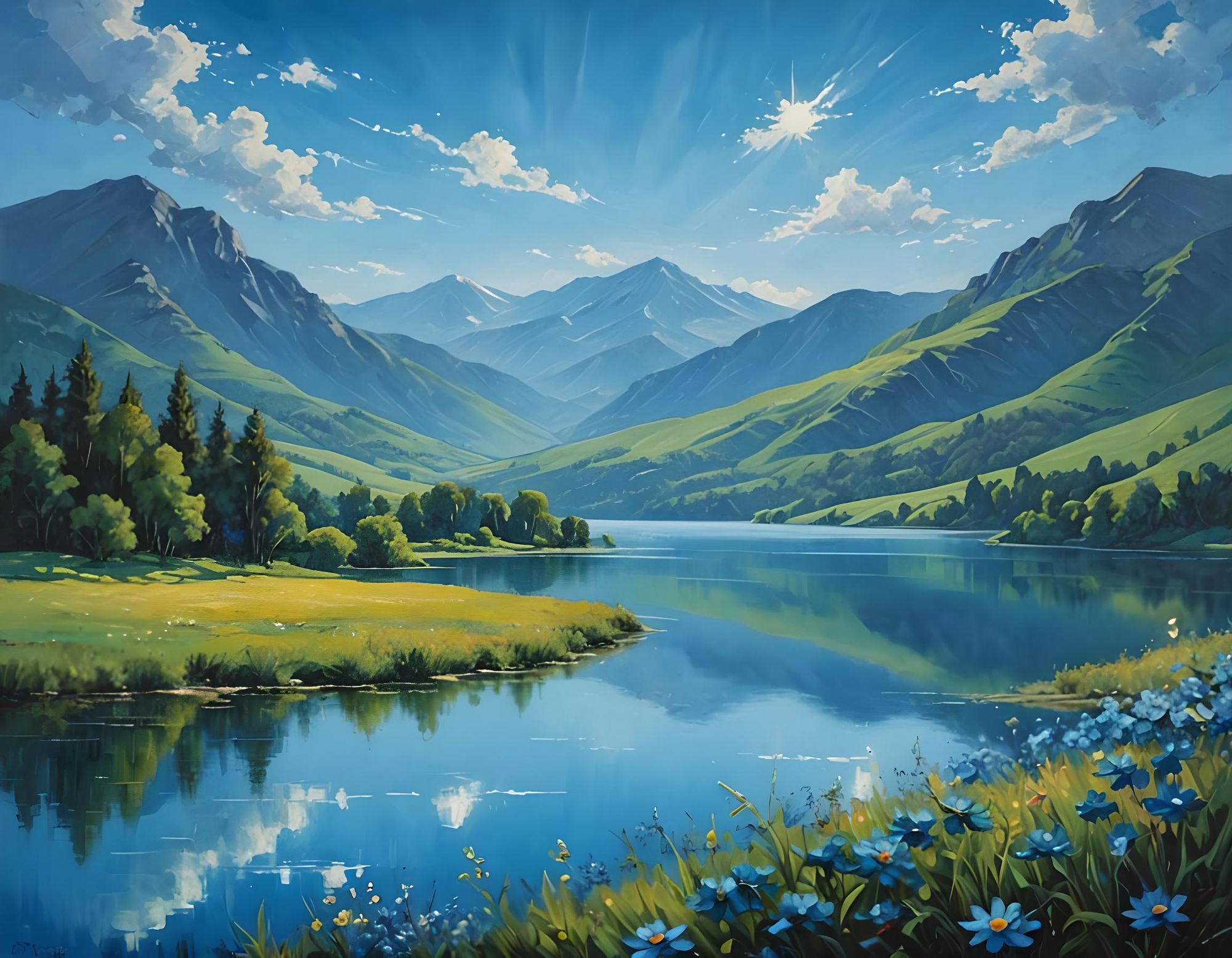 Symphony in Blue and Green