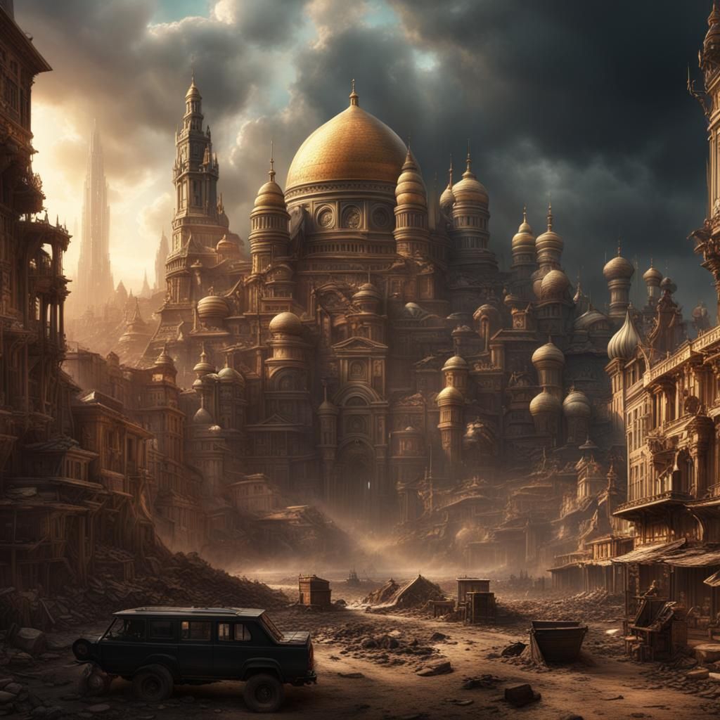 Cinematic Twins in Dramatic Digital Painting