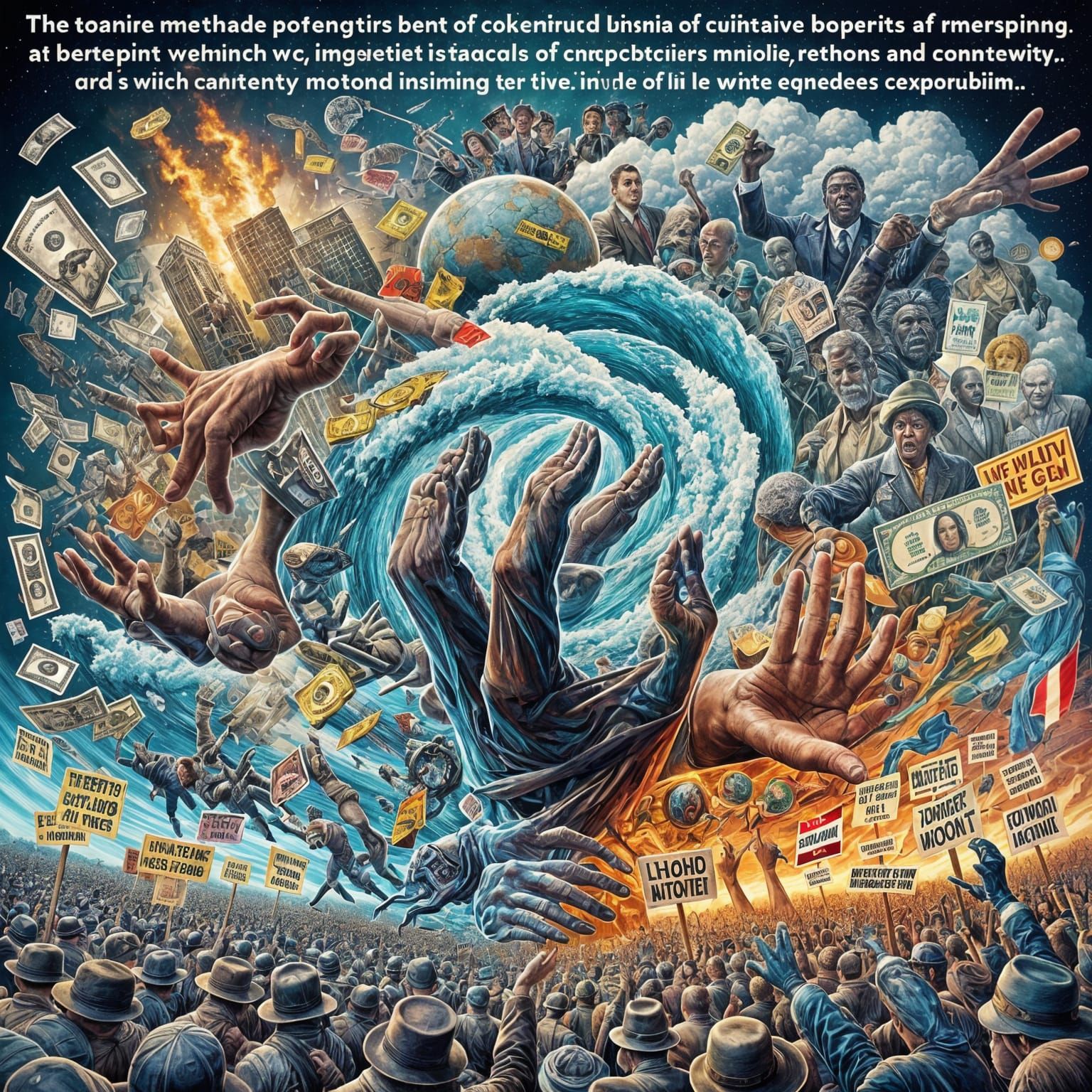 "A powerful, surrealist collage showcasing the immense impact of collective boycotts, blending historical ...  by @Divahdeb