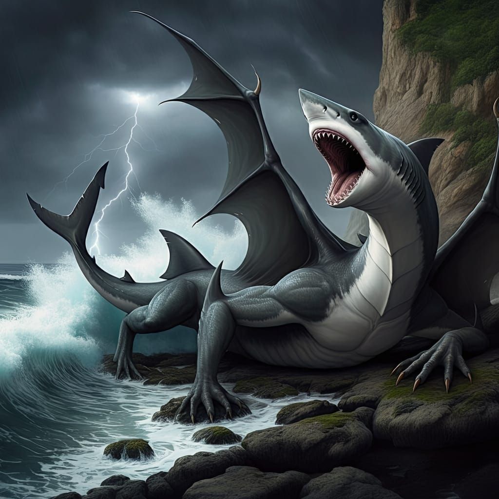 Aquatic dragon shark