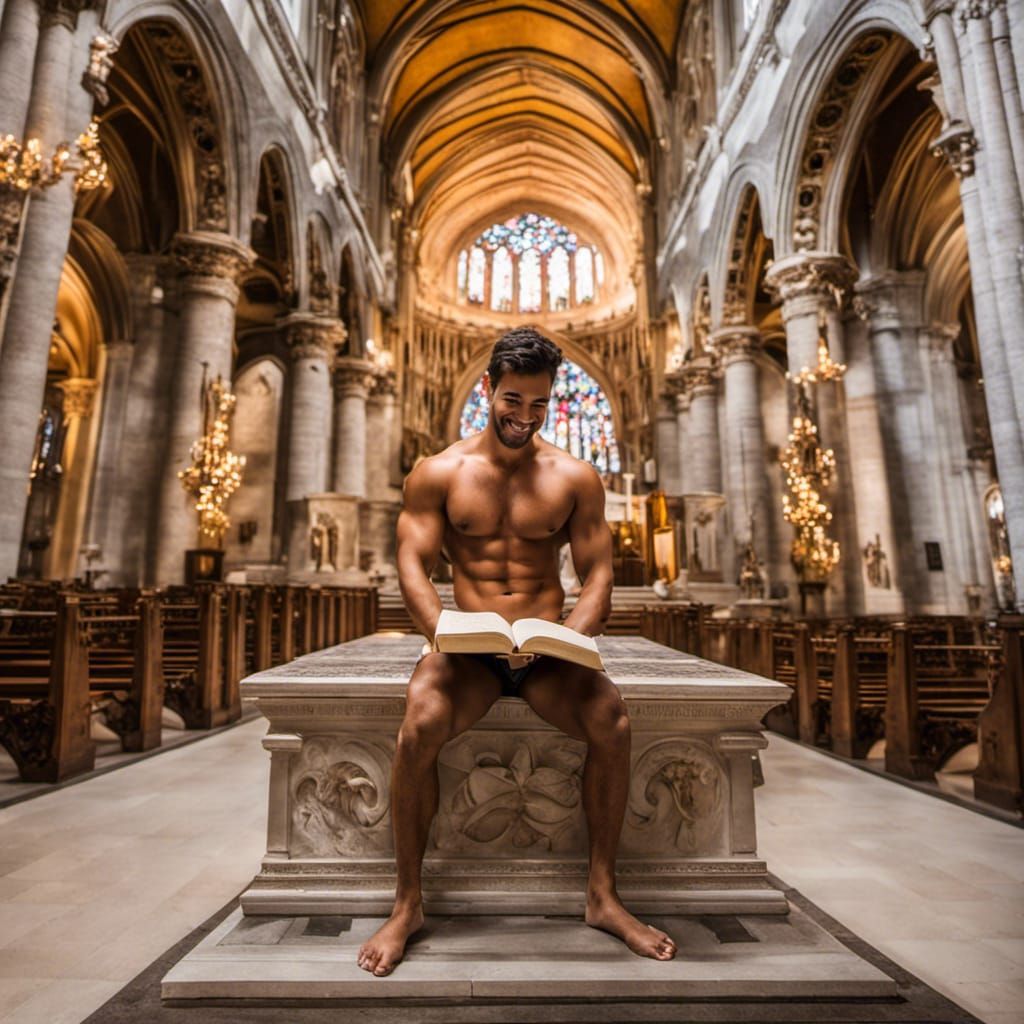 The Choirmaster Showed up very Early to Choose the Hymns, but Forgot to Get Dressed!  by @Friendly Nerdy Guy