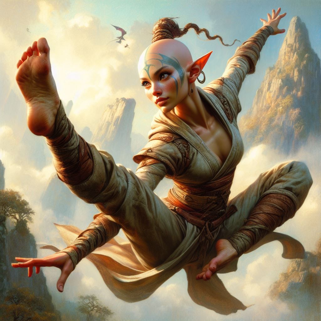 Acrobatic Monk Kick