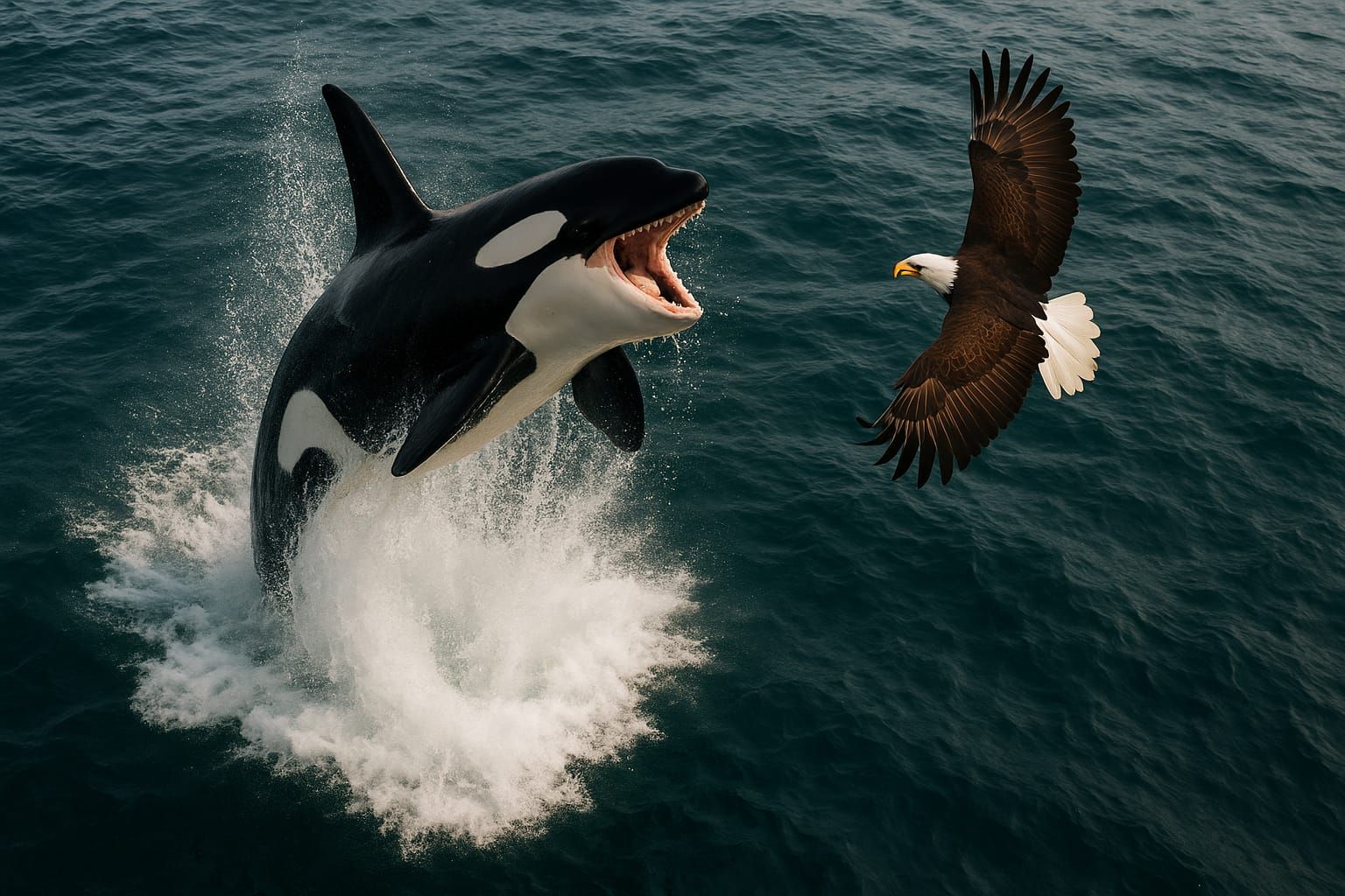 Orca vs bald eagle