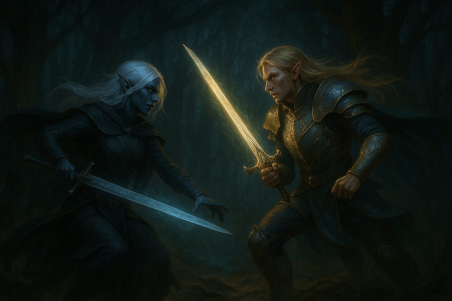 The battle of the drow and the elf