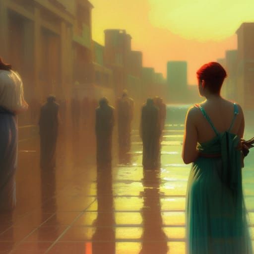 Sea of Dead: Hypermodern Impressionism in Synthwave Neon