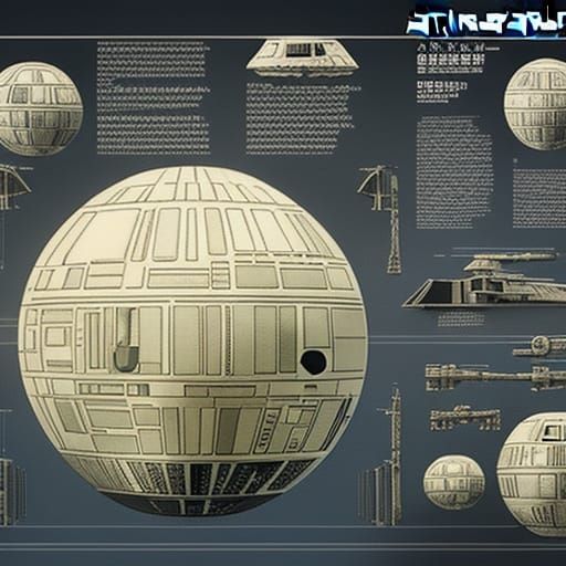 Death Star blueprints - AI Generated Artwork - NightCafe Creator