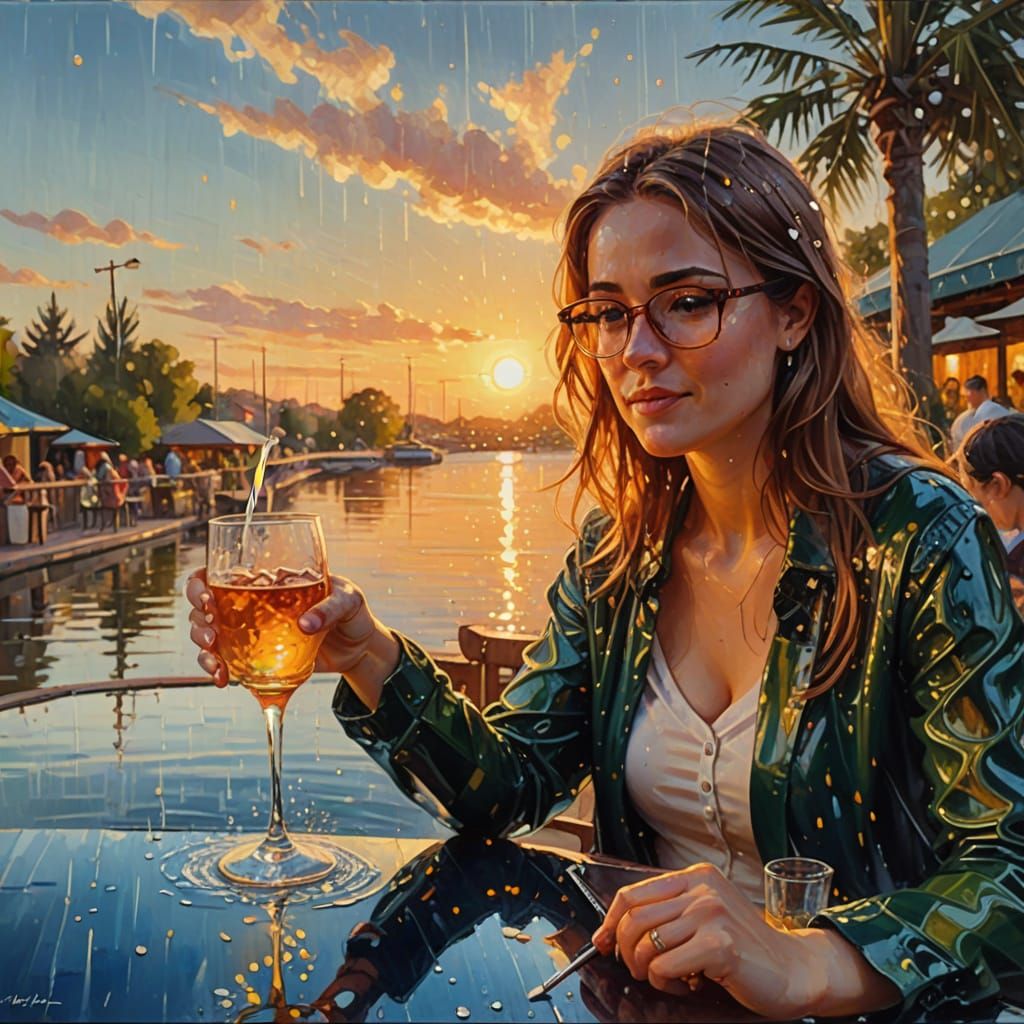 Longest summer day, sunlight-catching droplets and half-finished drinks  by @allai