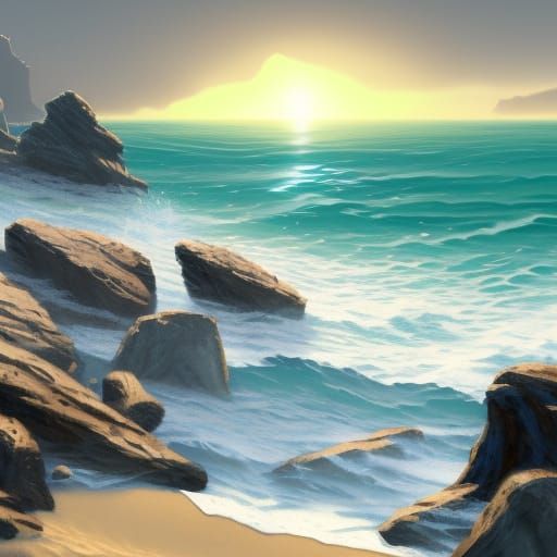 Rocky ocean beach
