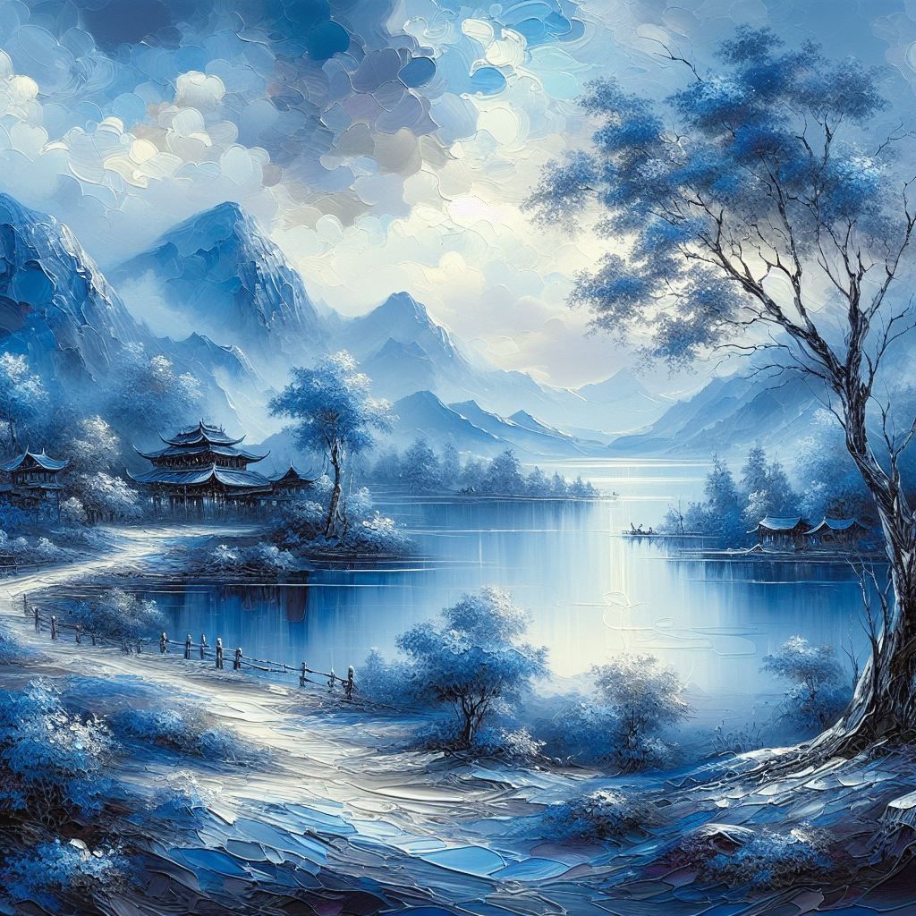  the landscape in blue colors  by @tet