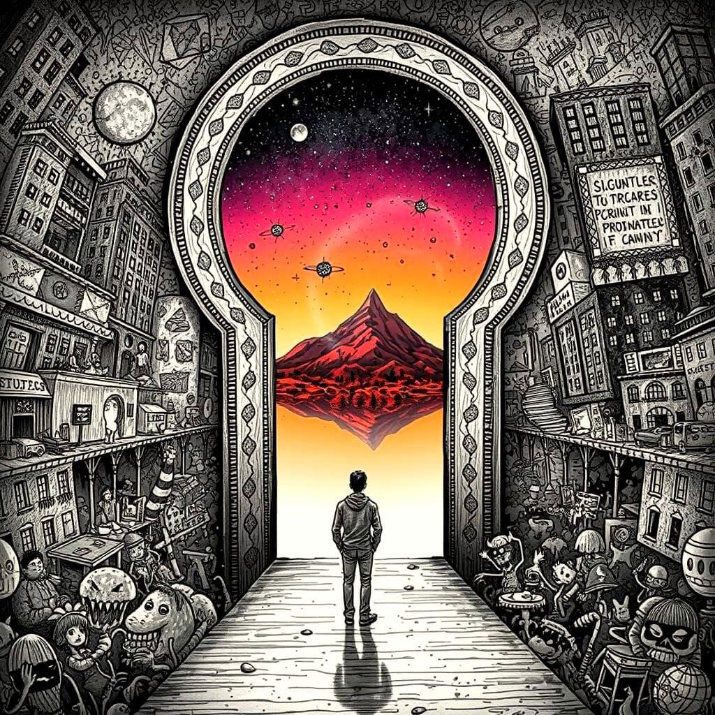 The Portal: Leaving Doodle World  by @The Nights Sky