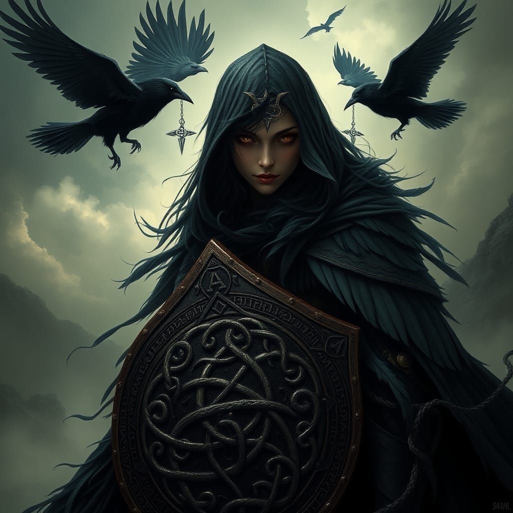 Morrigan’s Shadow: The Essence of War and Fate  by @Blandry