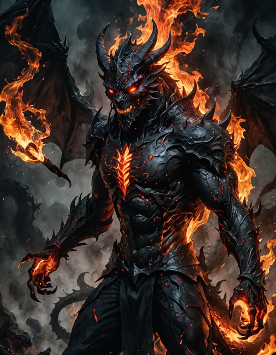 Fire demon  by @Xandra