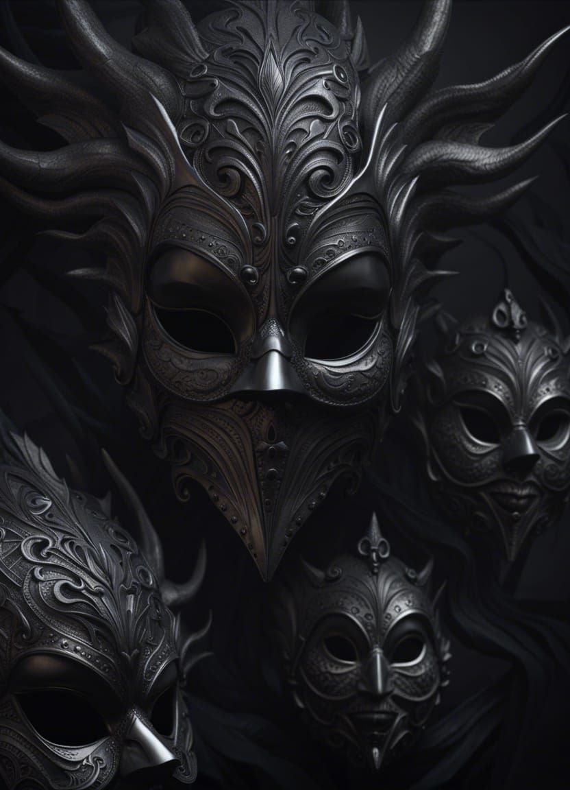 Creepy masks  by @BlueDemon 