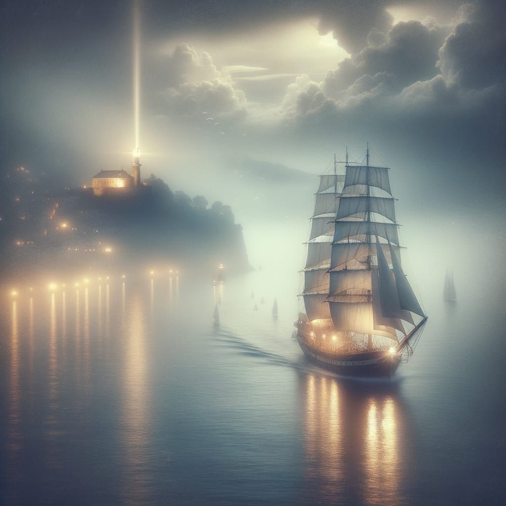 Sailing in the Fog  by @undefined